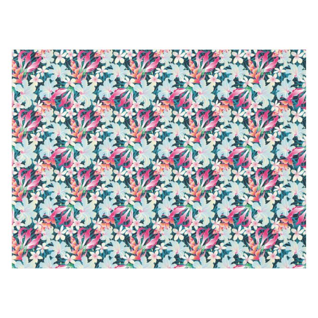 Colourful Tropical Pattern Tablecloth (Front (Horizontal))