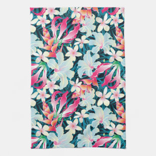 Colourful Tropical Pattern Tea Towel