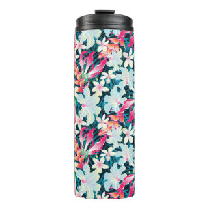 Colourful Tropical Pattern Thermal Tumbler