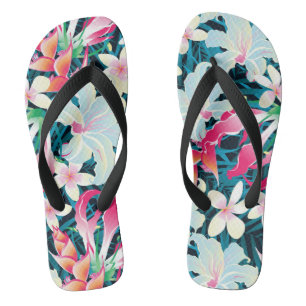 Colourful Tropical Pattern Thongs