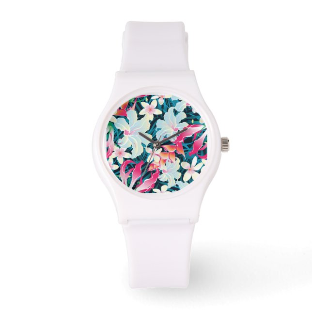 Colourful Tropical Pattern Watch (Front)