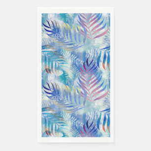 Colourful tropical pattern with palm leaves. napkin