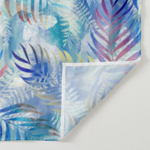 Colourful tropical pattern with palm leaves. tapestry