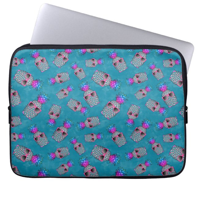 Colourful Tropical Pineapple 2 Laptop Sleeve (Front)