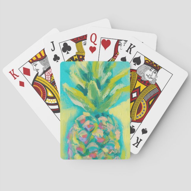 Colourful Tropical Pineapple Playing Cards (Back)