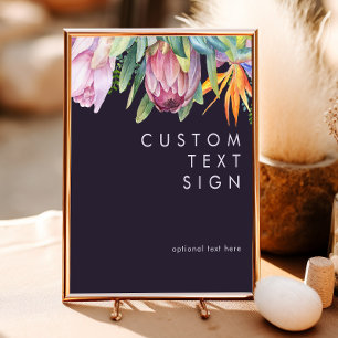 Colourful Tropical   Purple Cards and Gifts Custom Poster
