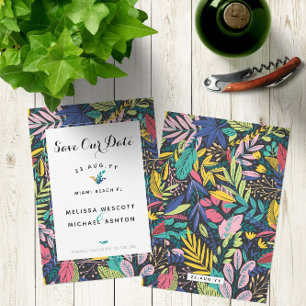 Colourful 🌴 Tropical Save the Date 💍