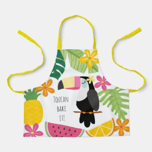 Colourful Tropical Summer Kids Toucan Bake It Apron
