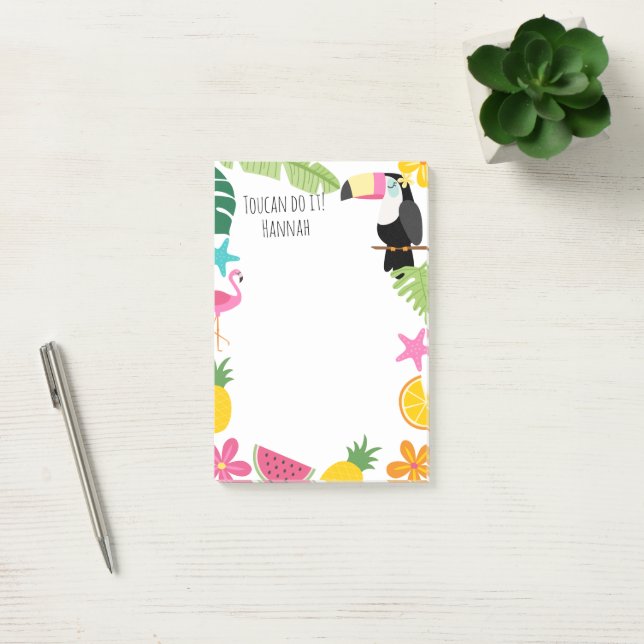 Colourful Tropical Toucan Post-it Notes (Office)