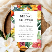 Colourful Tropical Watercolor Bridal Shower