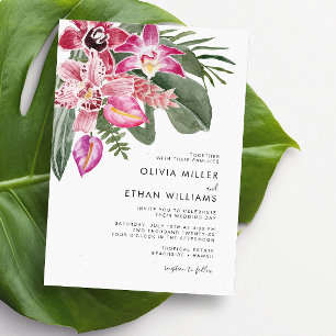 Colourful Tropical Wedding Invitations