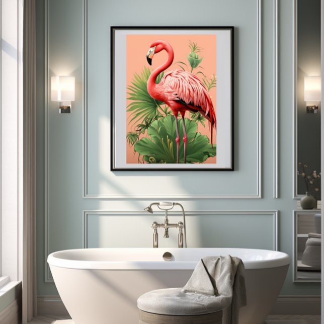 Colourful Tropical🌴🦩Flamingo Paradise Poster (Creator Uploaded)