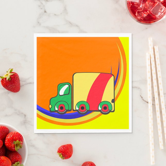 Colourful Truck Napkin (Creator Uploaded)
