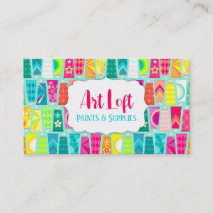Colourful Tubes of Art Paint Business Card
