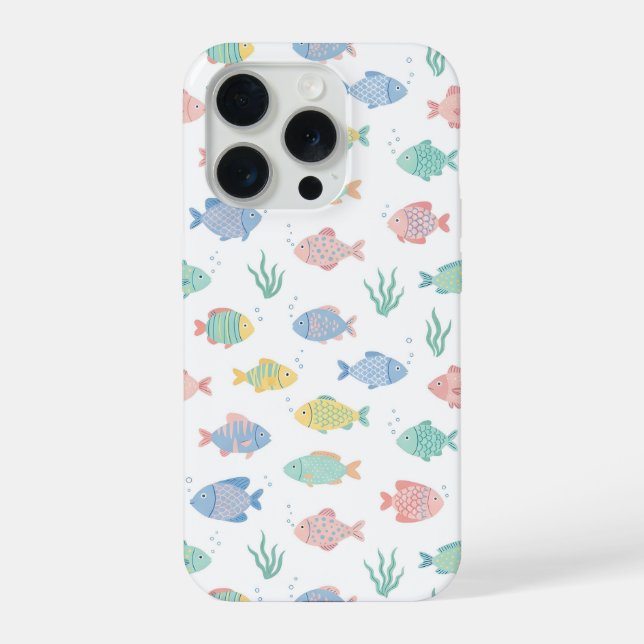 Colourful Tulimet Tropical Fish Pattern  iPhone Case (Back)