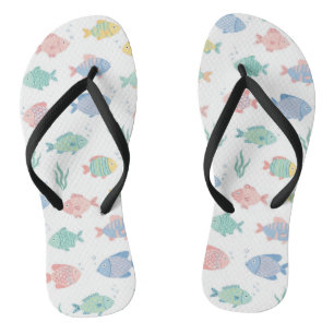 Colourful Tulimet Tropical Fish Pattern Thongs
