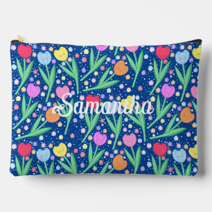 Colourful Tulip Flowers Accessory Pouch
