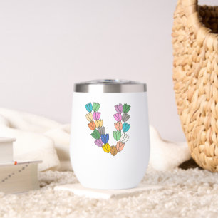 Colourful Tulip Lettered “V”