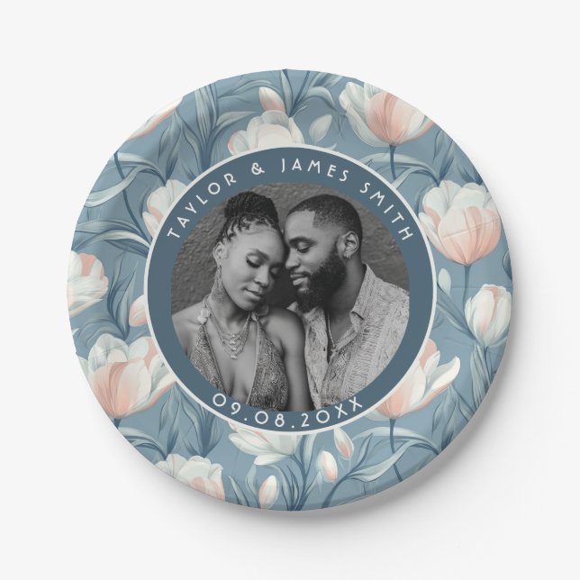 Colourful Tulip Plates For Summer Wedding Party (Front)