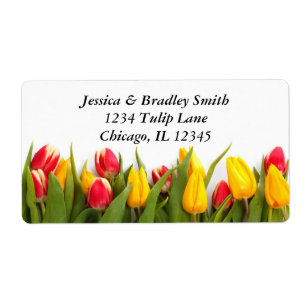 Colourful Tulips Address Label