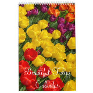 Colourful tulips calendar