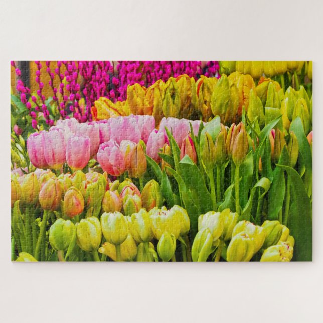 Colourful Tulips Flower Market Jigsaw Puzzle (Horizontal)