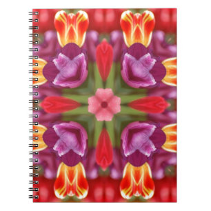 Colourful Tulips Kaleidoscope Notebook