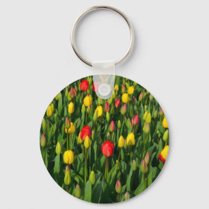 Colourful Tulips Key Ring