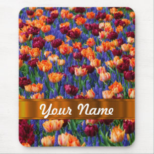 Colourful tulips mouse pad