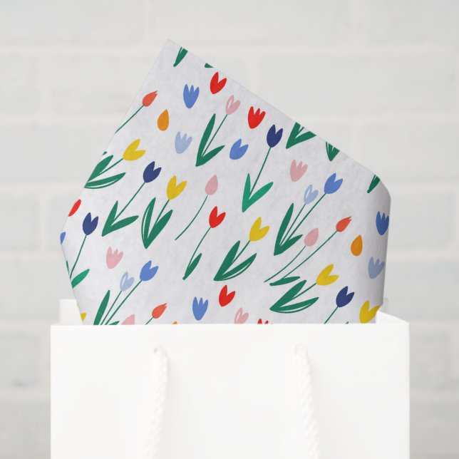 Colourful Tulips  Tissue Paper (Gift Bag)