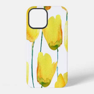 Colourful Tulips Watercolor: Seamless Illustration iPhone 12 Case