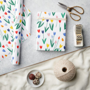 Colourful Tulips  Wrapping Paper