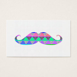 Colourful Turquoise Aztec Pattern Moustache