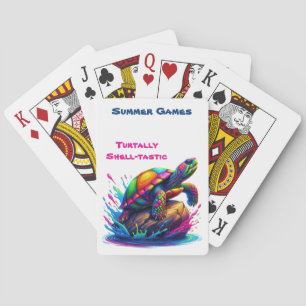 Colourful Turtle Splash-Classic Playing Cards