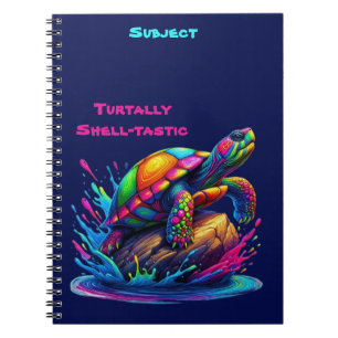 Colourful Turtle Splash Notebook