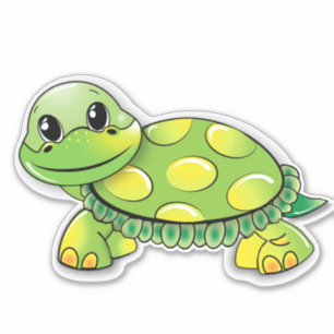 Colourful turtle vinyl sticker