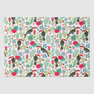 colourful tuscans tropical flowers pattern tissue paper