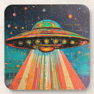 Colourful UFO Spaceship Coaster