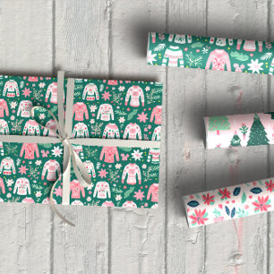 Colourful Ugly Sweater Holiday Wrapping Paper