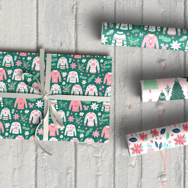 Colourful Ugly Sweater Holiday Wrapping Paper (Creator Uploaded)