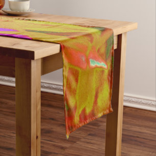 Colourful Ultra-Violet, Magenta and Red Wildflower Medium Table Runner