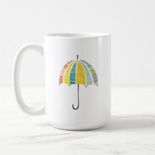 Colourful Umbrella – Bright & Cheerful Rainy Day Coffee Mug