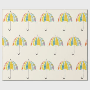 Colourful Umbrella – Bright & Cheerful Rainy Day Wrapping Paper