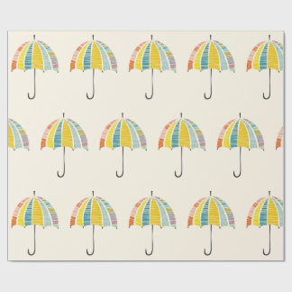 Colourful Umbrella – Bright & Cheerful Rainy Day Wrapping Paper