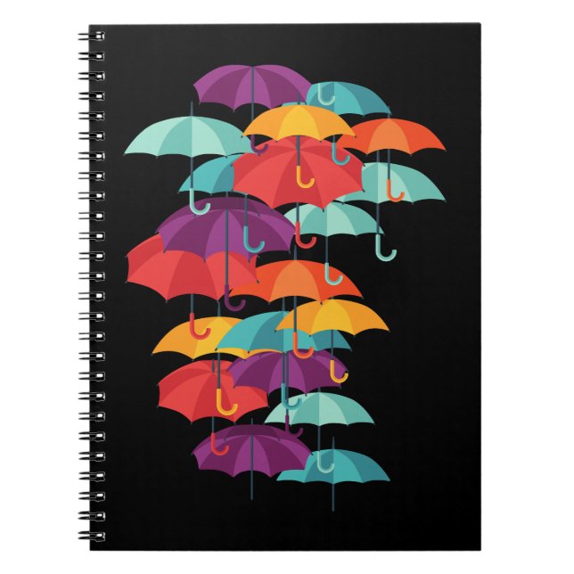 Colourful Umbrella Pattern                  Notebook (Front)