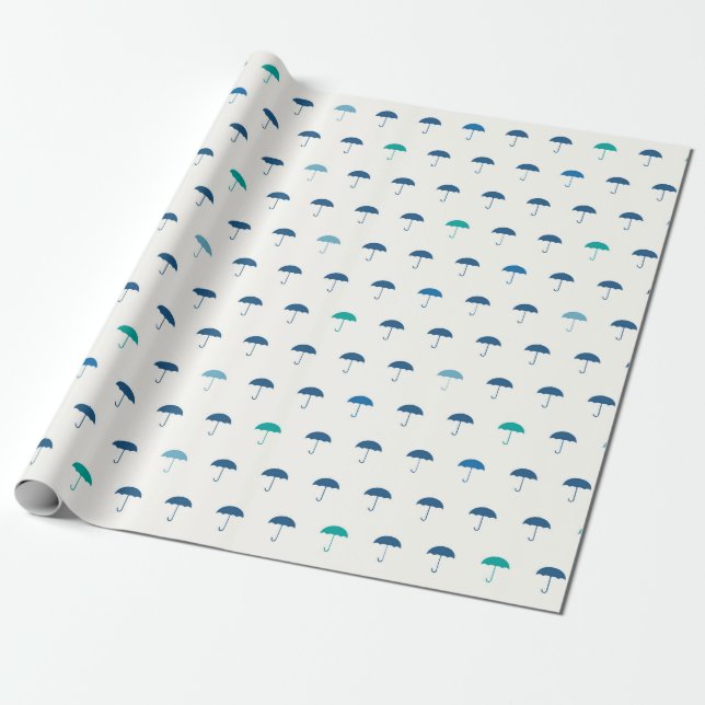 Colourful Umbrella Wrapping Paper (Unrolled)