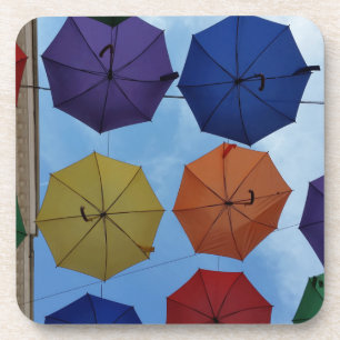 Colourful umbrellas coaster