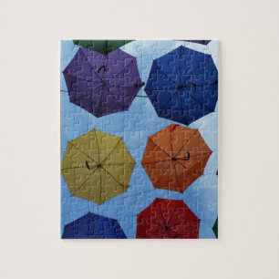 Colourful umbrellas jigsaw puzzle