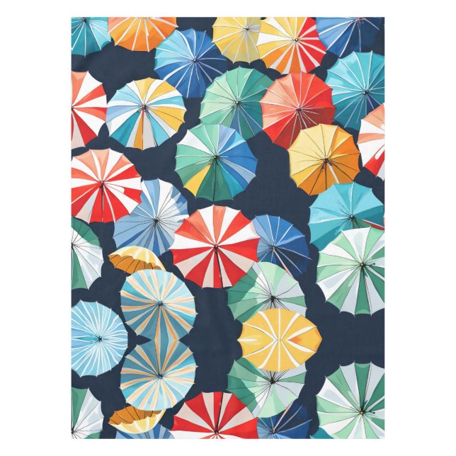 Colourful umbrellas tablecloth (Front)