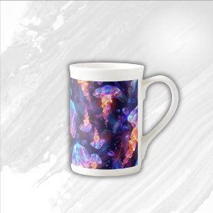 Colourful Under the Sea Jellyfish Bone China Mug